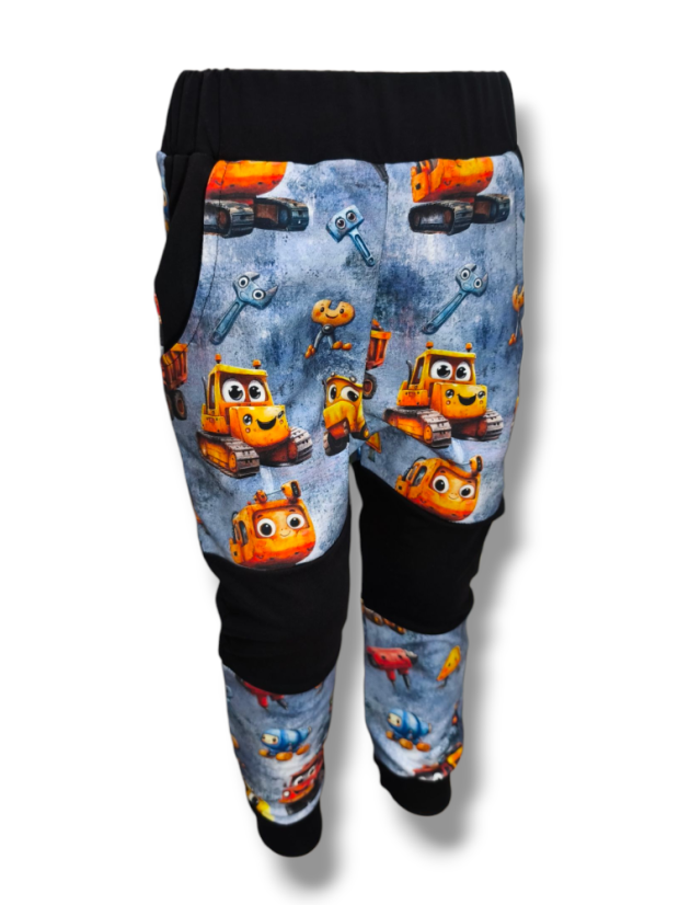 Tepláky stavební auta - Velikost: 110/116