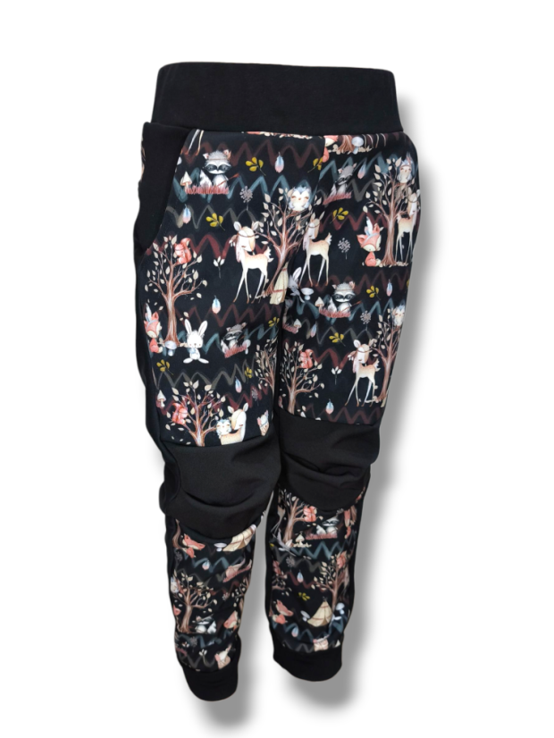 Softshellové kalhoty lesní přátelé - Velikost: 86/92